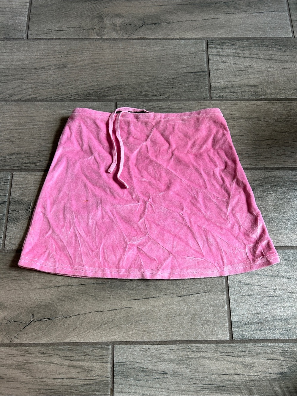 Casual Pink Drawstring Mini Skirt